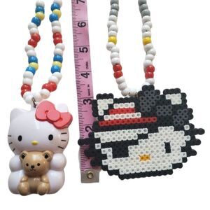 Pirate Kitty Pony/Perler (Kandi) Necklace Set ×2